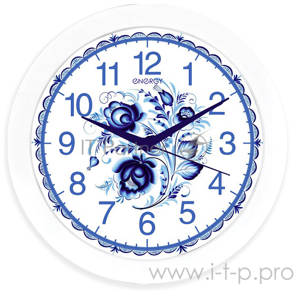 Часы настенные кварцевые ENERGY ЕС-102 гжель