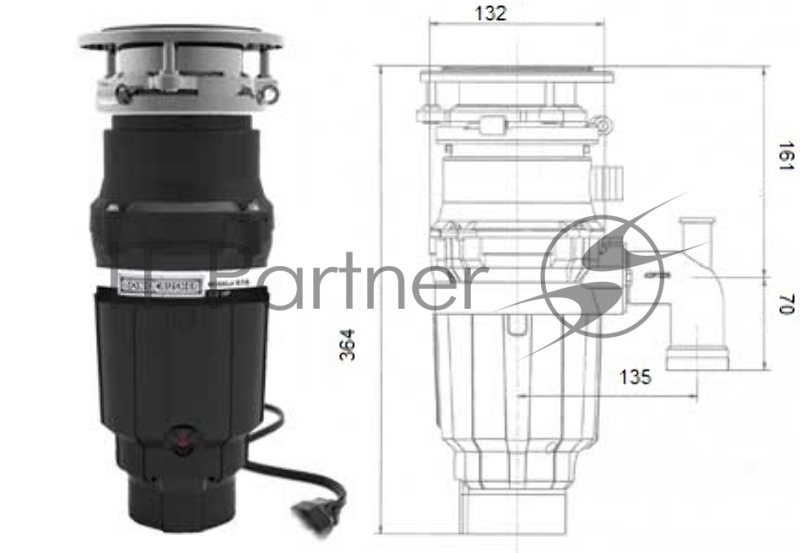 Измельчитель пищевых отходов BoneCrusher 610 измельчитель