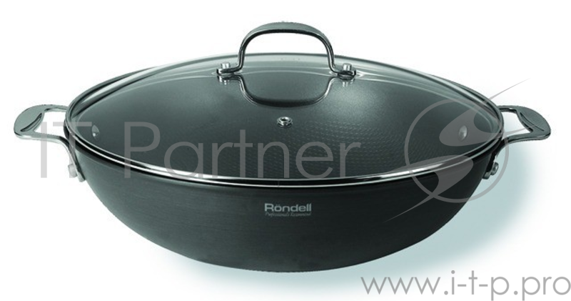 Вок RONDELL RDA-114 Вок 32см RONDELL Вок RDA-114, с кр 32 см (4,6 л). Материал: Штампованный алюминий. Основной цвет: Мокрый асфальт. Технология: Двустороннее анодирование - 39-44 мкн, исключает взаимодействие пищи с алюминием. Внутреннее покрытие: T