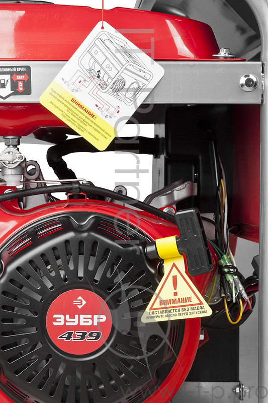 Бензиновый генератор ЗУБР ЗЭСБ-6200-ЭА 6200/5700Вт 220/12В 4ткт ручной и эл.пуск автопуск