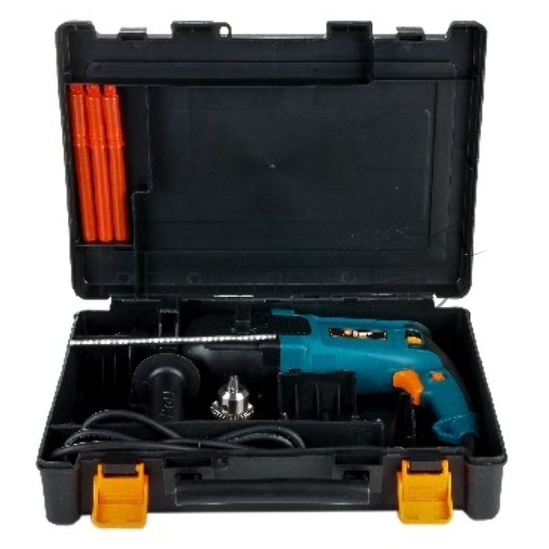 Перфораторы Bort BHD-800N Перфоратор электрический 93724672 { SDS+, 800 Вт, 3 Дж, 1100 об/мин, 5000 уд/мин, 3 кг, набор аксессуаров 10 шт, сверление, сверление + удар, долбление }