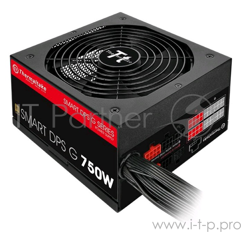 Блок питания Thermaltake ATX 750W SMART DPS SPG-0750DPCG 80+ gold (24+4+4pin) APFC 140mm fan 8xSATA Cab Manag RTL