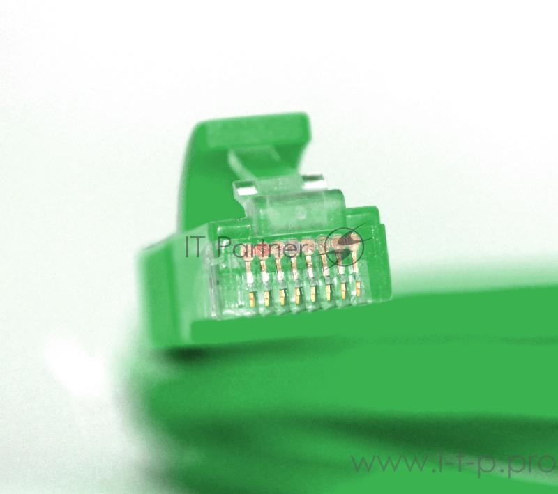 Патч-корд Greenconnect Патч-корд UTP прямой 0.5 m AWG24 кат.5е, RJ45, медь, литой, многожильный, пластик пакет (Зеленый) (GCR-LNC05-0.5m)