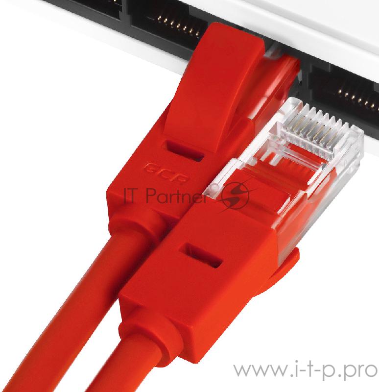 Патч-корд Greenconnect Патч-корд UTP прямой 1.5 m AWG24 кат.5е, RJ45, медь, литой (Красный), пластик пакет (GCR-LNC04-1.5m)