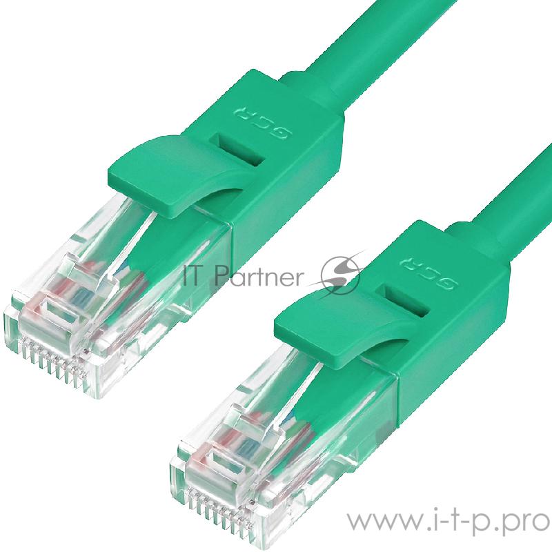 Патч-корд Greenconnect Патч-корд UTP прямой 1 m AWG24 кат.5е, RJ45, медь, литой (Зеленый), пластик пакет (GCR-LNC05-1.0m)