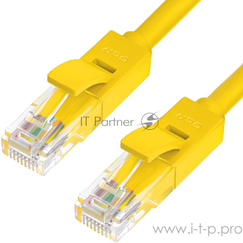 Патч-корд Greenconnect Патч-корд UTP прямой 3 m AWG24 кат.5е, RJ45, медь, литой (Желтый), пластик пакет (GCR-LNC02-3.0m )