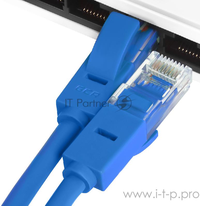 Патч-корд Greenconnect Патч-корд UTP прямой ethernet 1.0m кат.5e, RJ45, литой (Синий) (GCR-LNC01-1.0m)