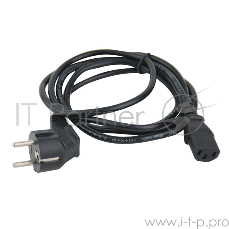 Кабель VCOM CE021-(CU)1.8M Кабель компьютер-розетка 220V (EURO) VDE 3G0,5mm2 1.8 метра