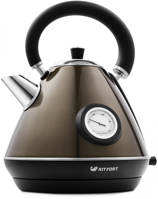 Чайник электрический Kitfort КТ-644-2 1.7л. 2200Вт бронзовый/черный (корпус: нержавеющая сталь)