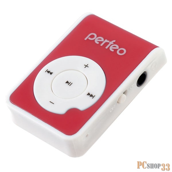 Плеер Perfeo цифровой аудио плеер Music Clip Ride, красный (VI-M020 Red)