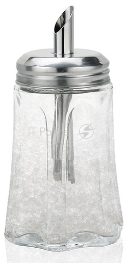 LR08-32 LARA Сахарница с дозатором 200мл, стекло, сталь