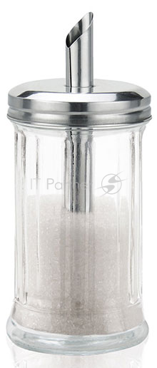 LR08-33 LARA Сахарница с дозатором 300мл, стекло, сталь