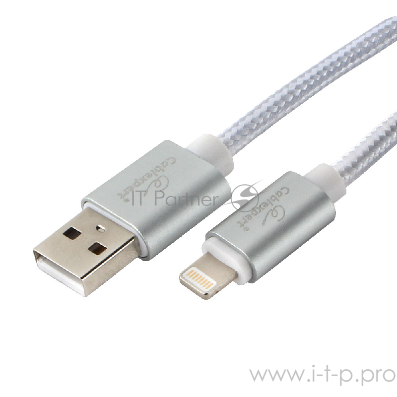 Кабель Cablexpert для Apple CC-U-APUSB02S-3M, AM/Lightning, серия Ultra, длина 3м, серебристый, блистер