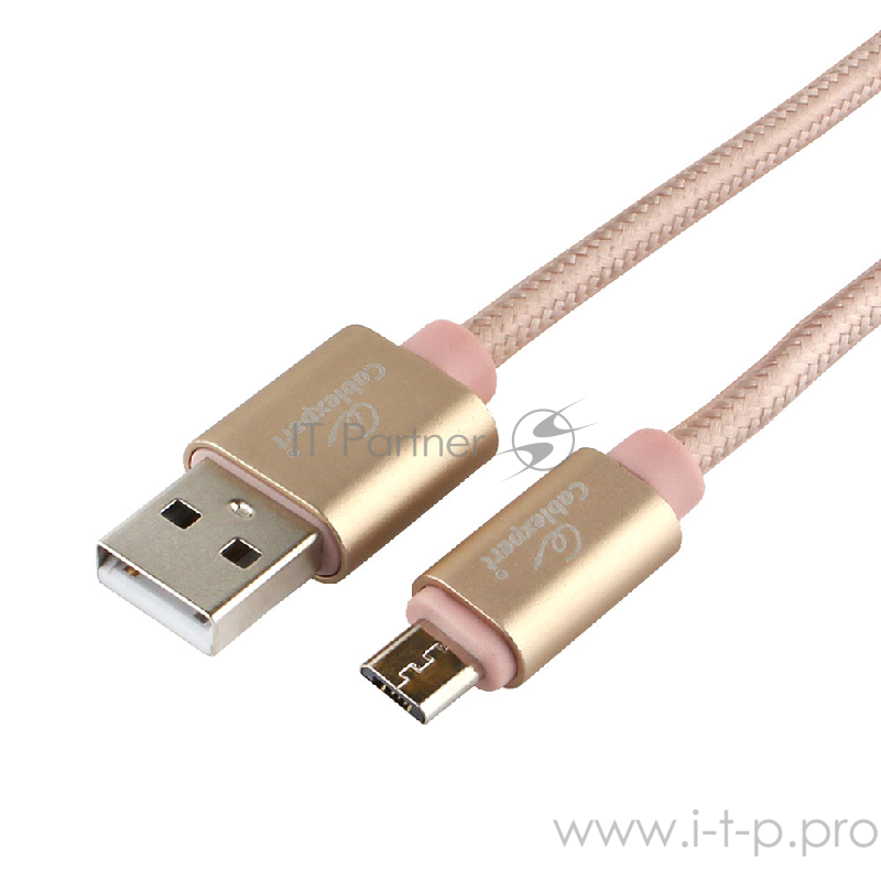Кабель USB 2.0 Cablexpert CC-U-mUSB01Gd-1.8M, AM/microB, серия Ultra, длина 1.8м, золотой, блистер
