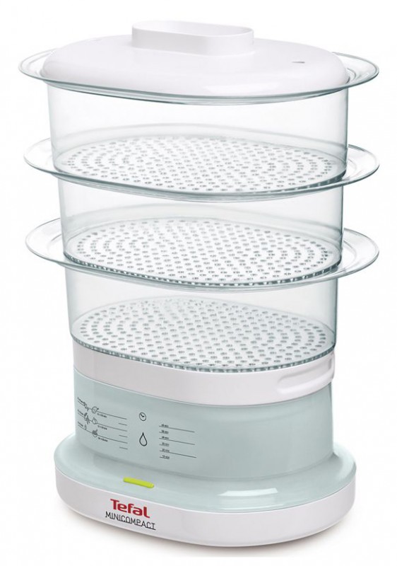 Пароварка Tefal VC130130 3ярус. 550Вт белый