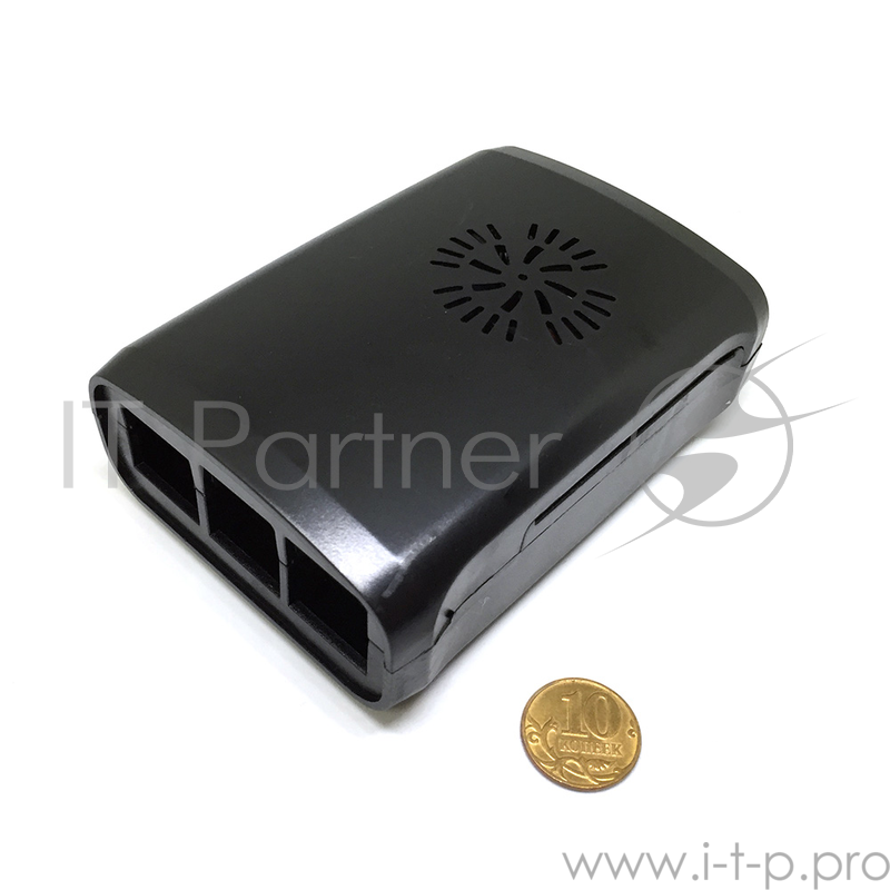 Тонкий клиент Корпус RASPBERRY PI 3/PI 2 model B/ model B+ (Black) овальный, на винтах (41433)