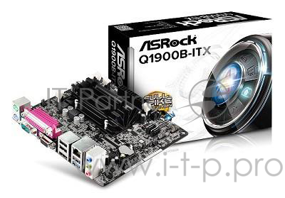 Материнская плата Asrock Q1900B-ITX + Celeron J1900 2xDDR3 SO-DIMM, Intel HD Graphics, 5.1CH, 1000 Мбит/с, USB3.0, D-Sub, HDMI, COM, LPT, Mini-ITX RTL
