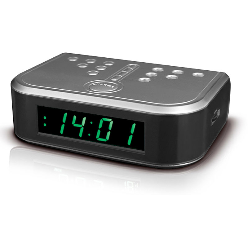 Радиобудильник Mystery MCR-66 серебристый LCD подсв:зеленая