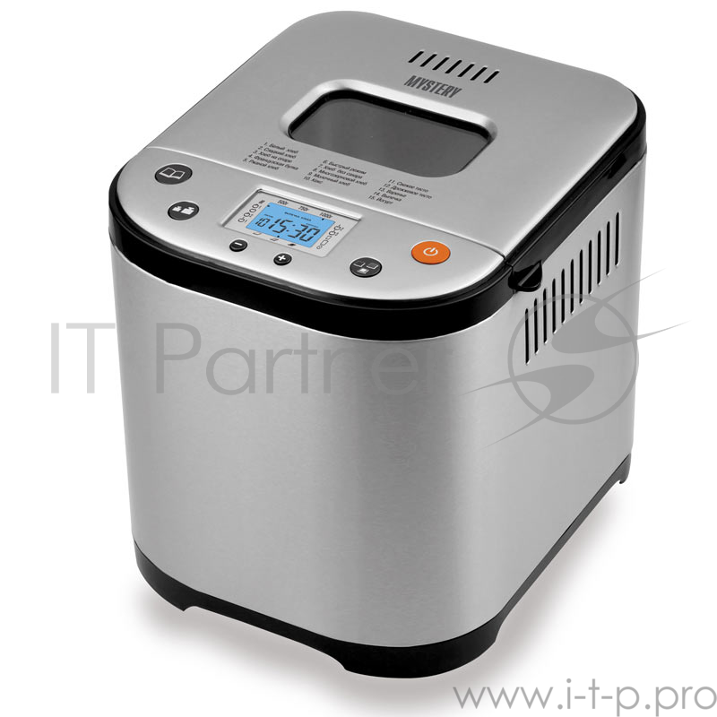 Хлебопечь Mystery MBM-1208 710Вт серебристый/черный