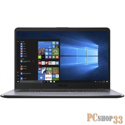 Ноутбук ASUS X505BA-EJ163T (A6-9220-2.50ГГц, 4ГБ, 1ТБ, R4, LAN, WiFi, BT, WebCam, 15.6 1920x1080, W10 H), серый