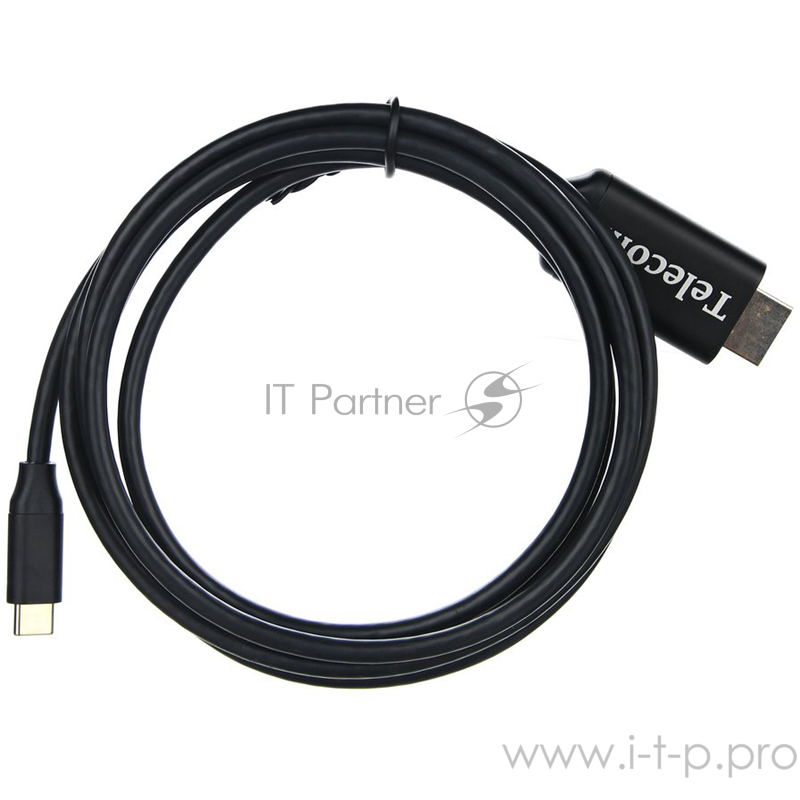 Кабель Telecom USB3.1 Type-Cm --> HDMI A(m) 4K@60Hz, 1.8m <TCC008-1.8M>