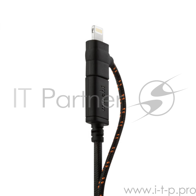 Универсальный зарядный кабель 3 в 1 Moshi Universal Cable. Разъемы Lightning, USB-C и Micro USB. Длина 1 м. Цвет черный.