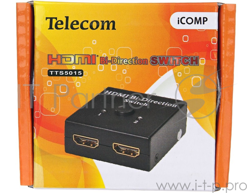 Разветвитель Telecom HDMI 2-->1, переключатель HDMI 1-->2, двунаправленный <TTS5015>