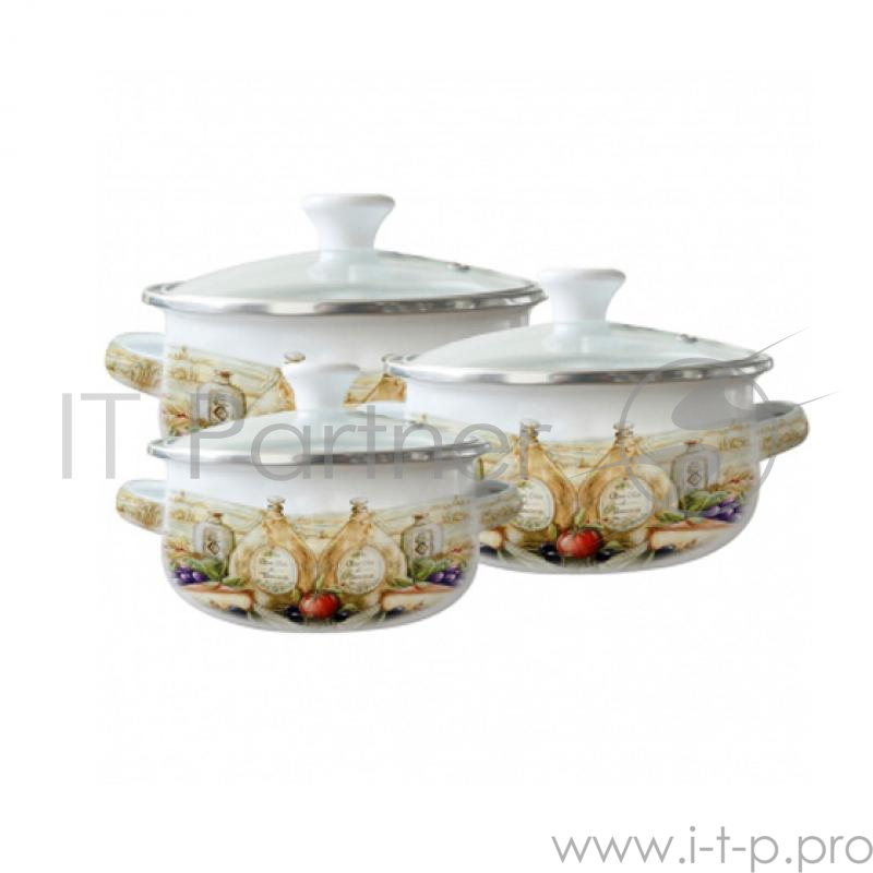 Набор посуды Zeidan Z-80611-04_мини, 6предм., 3 кастр., 0,6л-?12 см/1л-?14 см/1,5л-?16 см