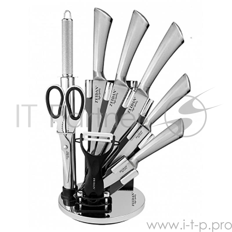 набор ножей ZEIDAN Z-3084 9пр Набор ножей, 9 ПРЕДМЕТОВ, (поварской нож -2,5mm/8