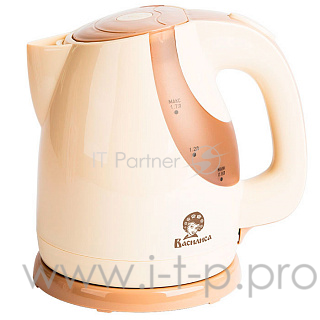 Чайник ВАСИЛИСА Т23-2200 бежевый(Мощность 2200Вт. Объем 1.7л. Закрытый нагревательный элемент из нерж. стали. Корпус из высококач. жаропрочного пластика. Вращение корпуса на 360°. Внутренняя подсветка. Автомат. отключ-е при закипании/при отсктствии в