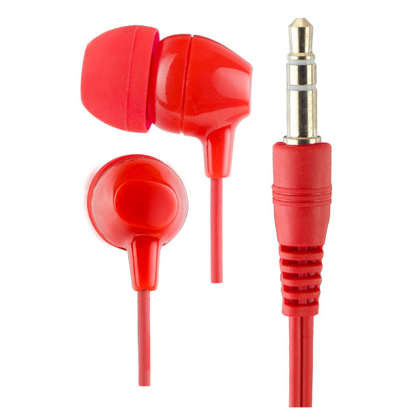 Наушники Perfeo PF_A4615 внутриканальные TUNE красные