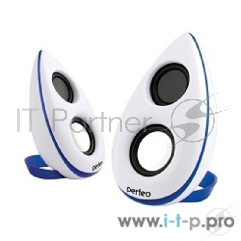 Колонки Perfeo колонки Rocket 2.0, мощность 2х3 Вт (RMS), бел, USB (PF-1961-W)