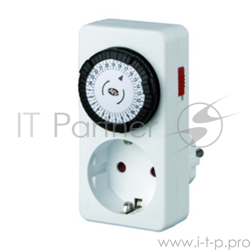 Таймер REV RITTER 67074 8 механический, суточный, белый с черным/синим