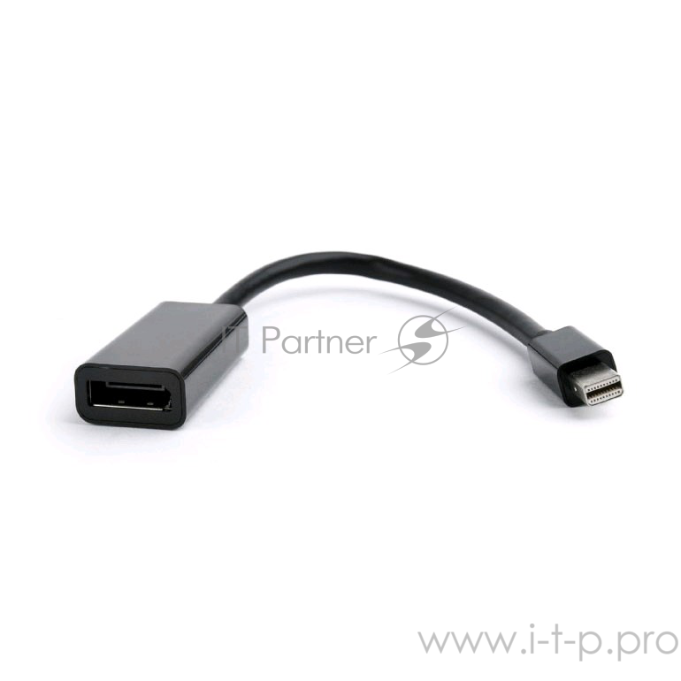Переходник Cablexpert Переходник miniDisplayPort - DisplayPort, 20M/20F, длина 16см, черный (A-mDPM-DPF-001)