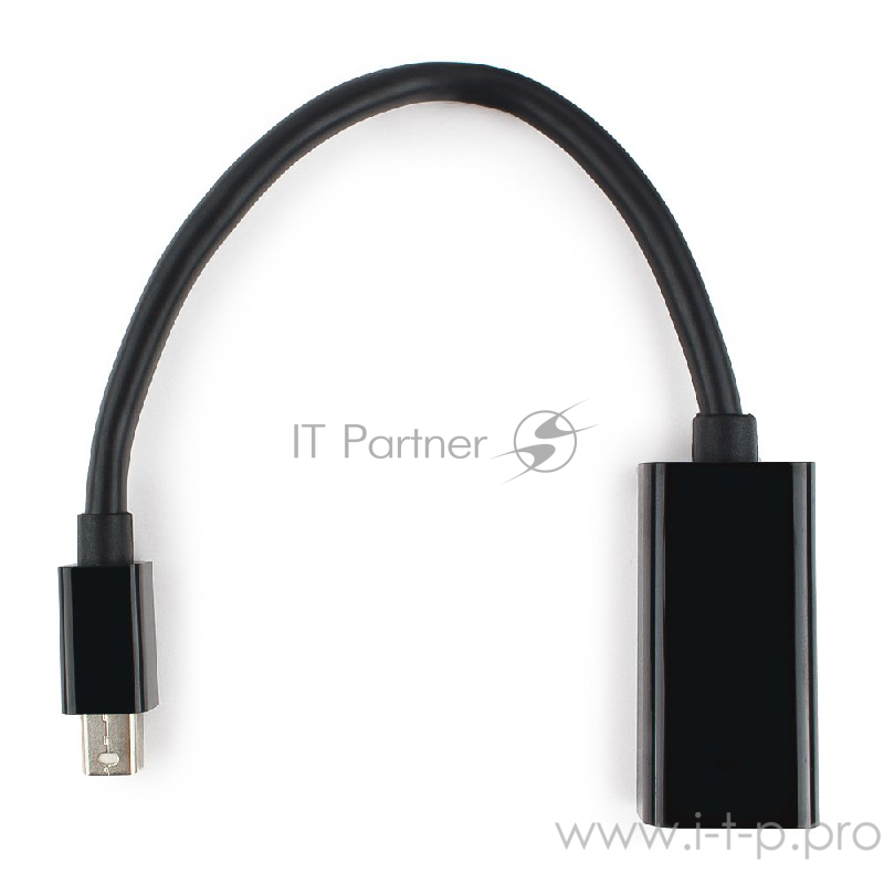 Переходник Cablexpert Переходник miniDisplayPort - DisplayPort, 20M/20F, длина 16см, черный (A-mDPM-DPF-001)
