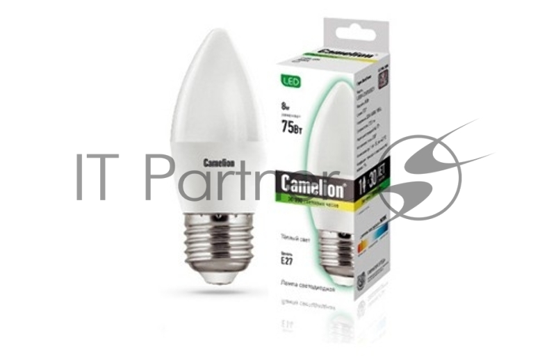 Лампа светодиодная CAMELION LED8-C35/830/E27 8Вт 220в