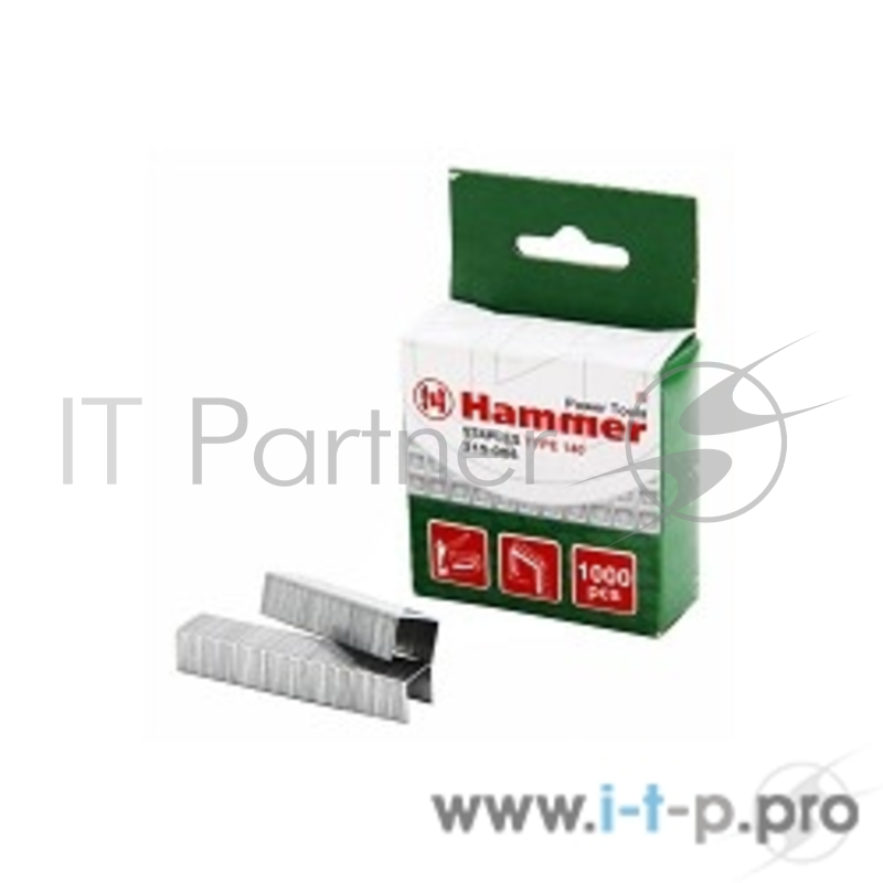 Ножи для рубанков Скобы для степлера Hammer Flex 215-004 10 мм, 10мм, 1,2мм П-образные (тип 140), 1000шт 33998
