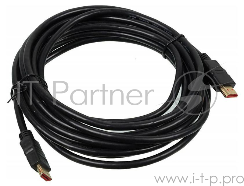 Кабель аудио-видео Buro HDMI (m)/HDMI (m) 5м. Позолоченные контакты черный (BHP HDMI V1.4 5M LOCK)