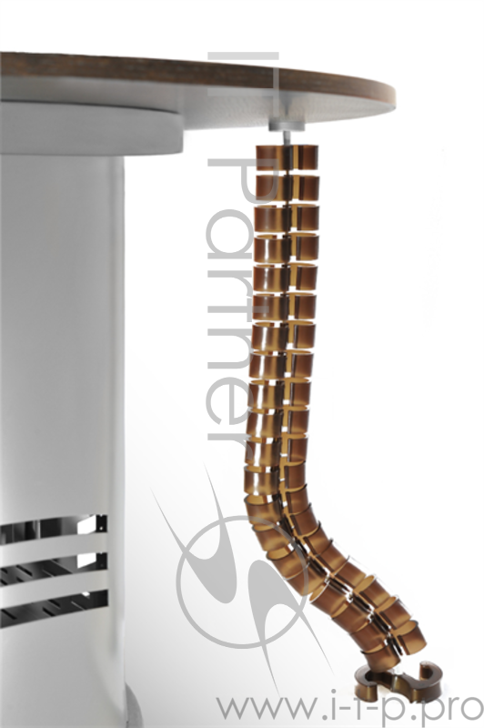 Вертикальный гибкий кабель-канал. Цвет: темно-коричневый ErgoFount CS-BROWN