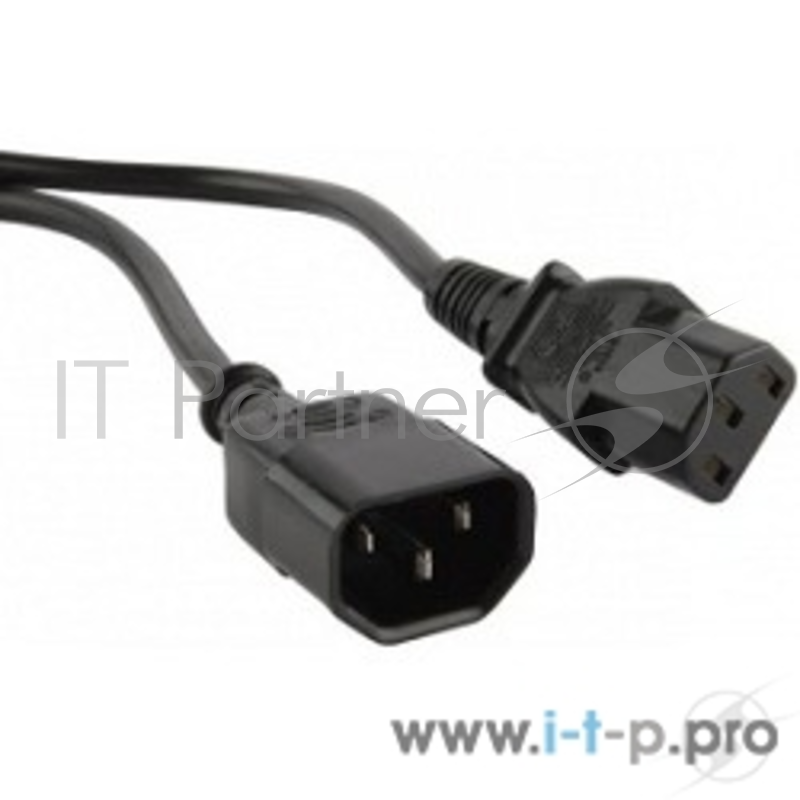 Кабели Силовые Hyperline PWC-IEC13-IEC14-10-BK Кабель питания монитор-компьютер IEC 320 C13 - IEC 320 C14 (3x1.0), 10A, прямая вилка, 10 м