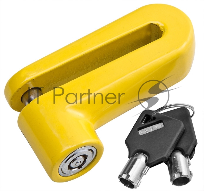 Замок 83211 на дисковый тормоз противоугонный жёлтый Замок 83211 на дисковый тормоз противоугонный жёлтый, длина паза 64 мм, ширина паза 9 мм, диаметр штыря 10 мм