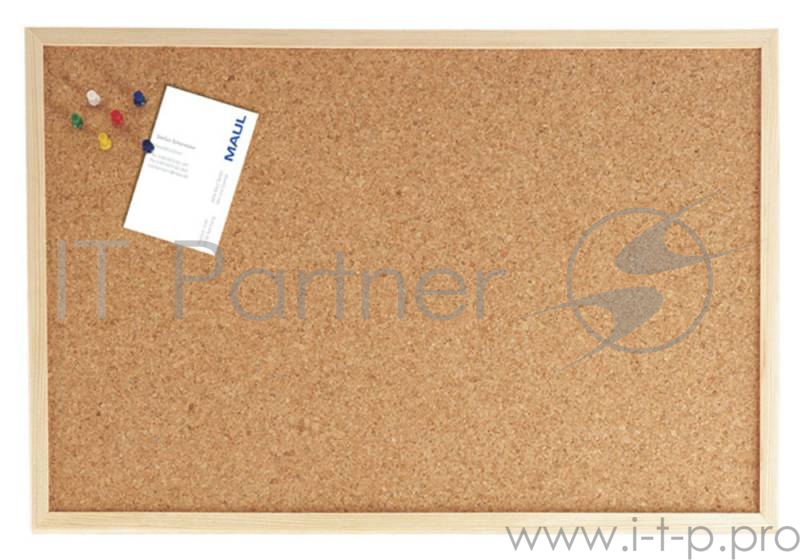 Демонстрационная доска Hebel Maul Weiss 2708170 пробковая 80x120см деревянная рама
