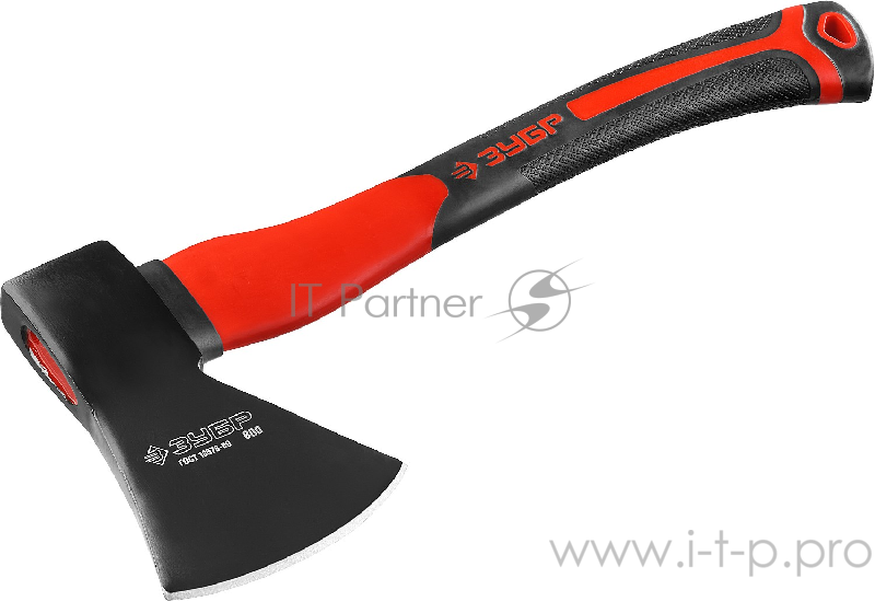 Топор ЗУБР 2061-08 МАСТЕР кованый с двухкомпонентной стеклопластиковой рукояткой, 0,8кг