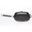 Сковорода-гриль без крышки чугунная 280х280 со съемной ручкой Биол 1028