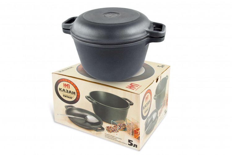 Кастрюля-казан с крышкой-сковородой 5л НМП 9850