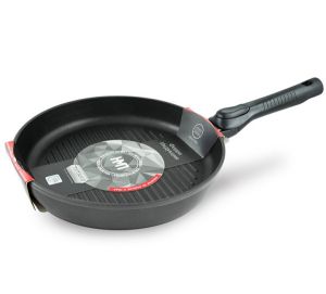 Сковорода-гриль 26ПР литая ФЕРРА с съем.руч, индукция НМП 54026