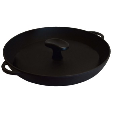 Сковорода гриль 340х40 с двумя ручками с прессом СИТОН ЧГ3440