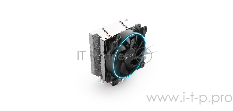 Вентиляторы PCCooler GI-X4 Кулер GI-X4 S775/115X/AM2/AM3/AM4 (24 шт/кор, TDP 145W, вент-р 120мм с PWM, Blue LED FAN, 4 тепловые трубки 6мм, синяя LED подсветка, 1000-1800RPM, 26.5dBa)