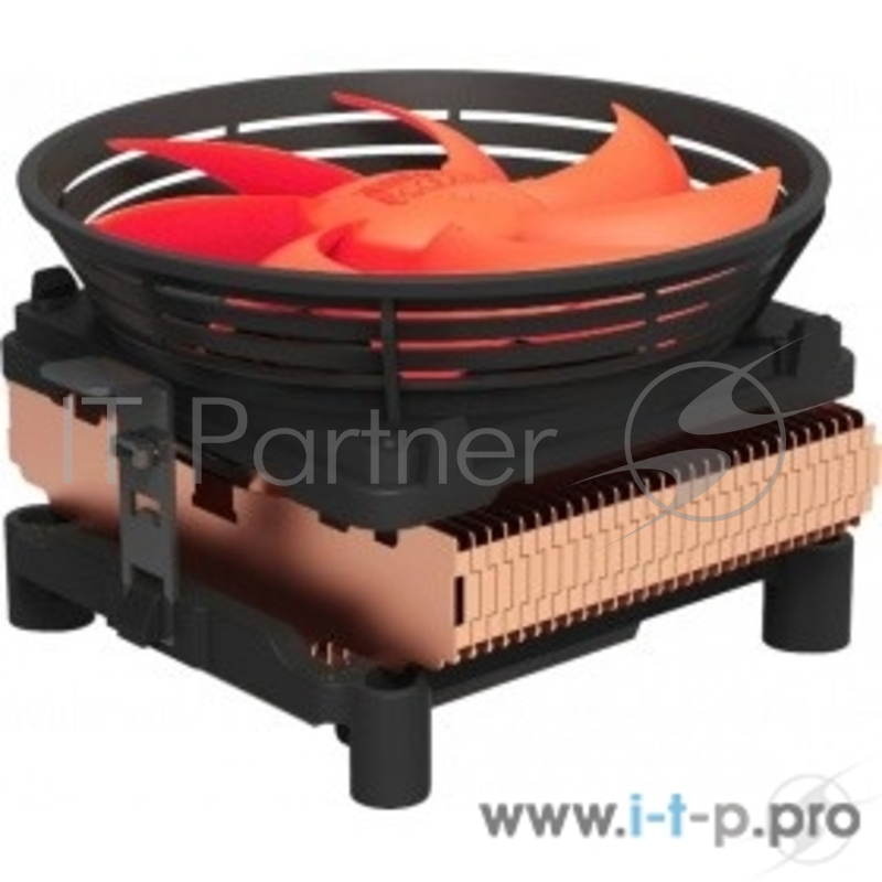 Вентиляторы PCCooler Q100M Кулер Q100M S775/115X/AM2/AM3/AM4/FM1/FM2 (60 шт/кор, TDP 75W, вент-р 100мм с PWM, 1200-2000RPM, 16-20dBa) Retail Color Box
