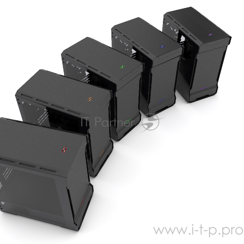 Корпус PHANTEKS Enthoo Evolv Aluminum, Satin Black Edition, RGB LED иллюминация, боковые панели Tempered Glass, Micro ATX